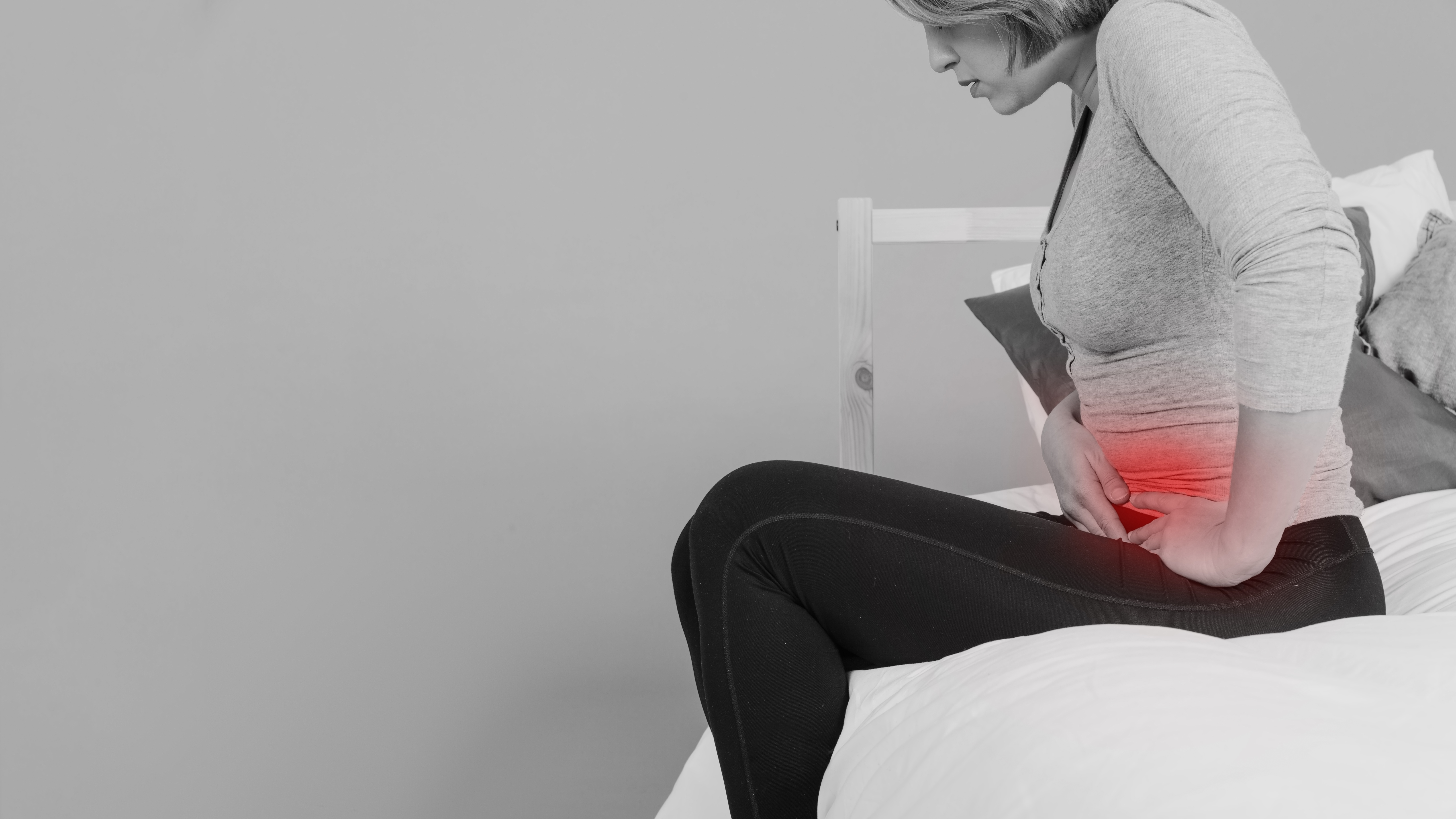woman with period pain